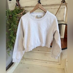 TNA cropped cozy fleece sweatshirt
